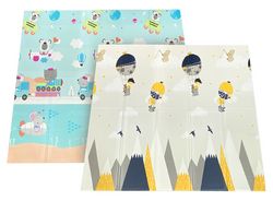 Дитячий розвиваючий термокилимок Складний Повітряна куля Н7/Звірята Н8 200х180х1см +сумка 